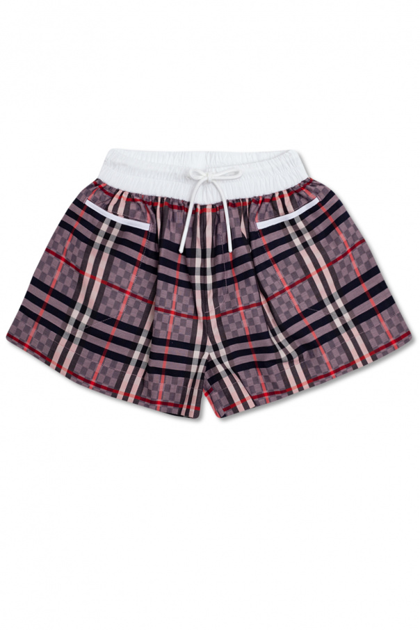 Burberry shorts kids sales red